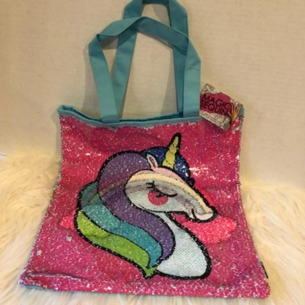 Unicorn Sequin Tote & Accessories Set